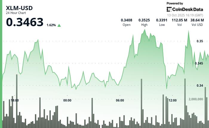 XLM 上涨 6%，从周末暴跌中恢复