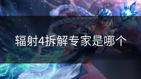 辐射4拆解专家是哪个