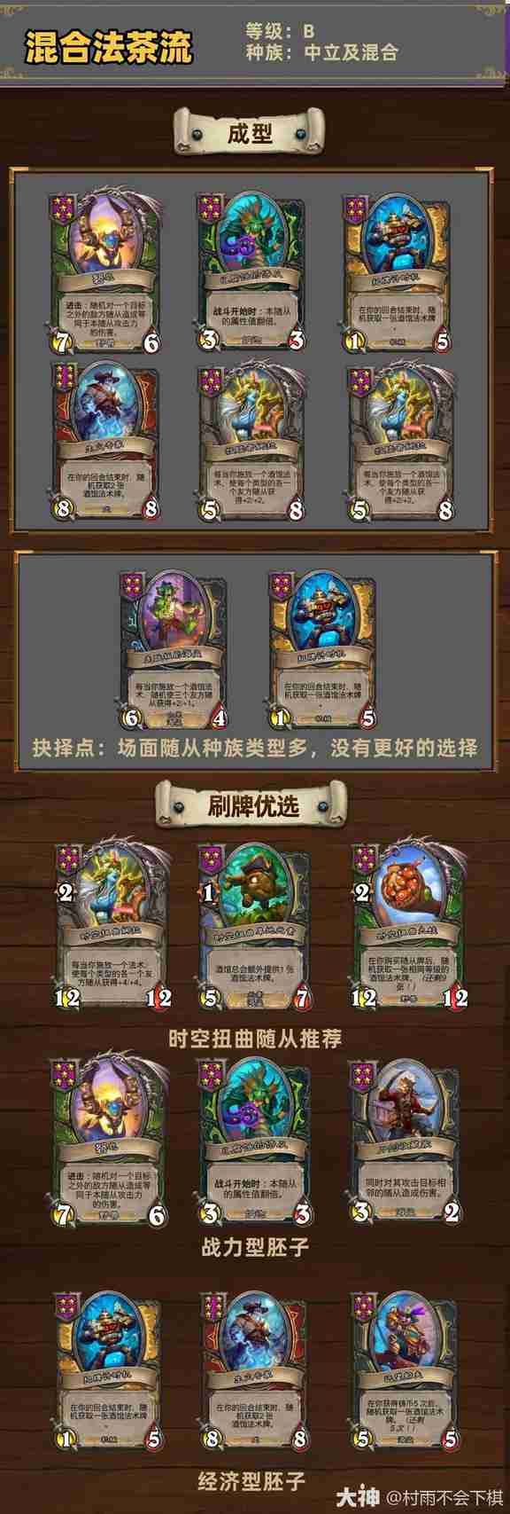 炉石传说34.2酒馆战棋混合法茶流玩法攻略