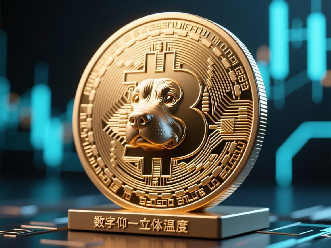 3D浮雕狗狗币摆件，当数字信仰遇见立体温度